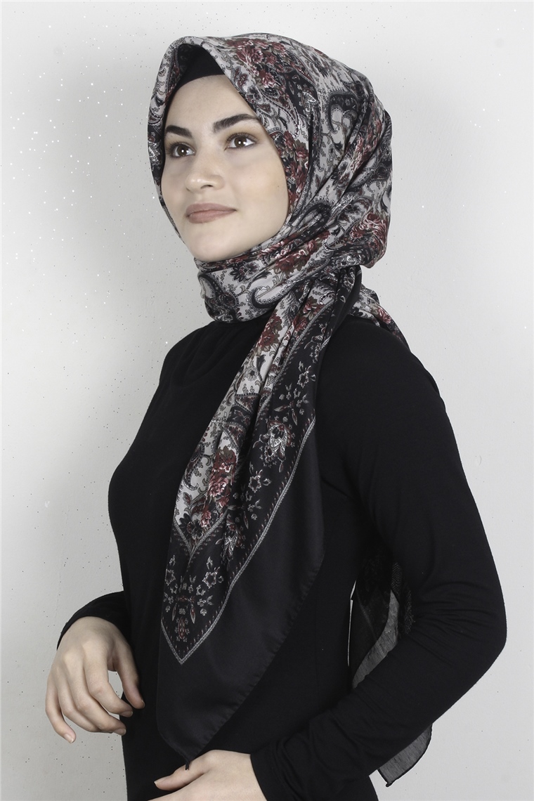 Pamuklu 140x140 Cm Eşarp 1070-78