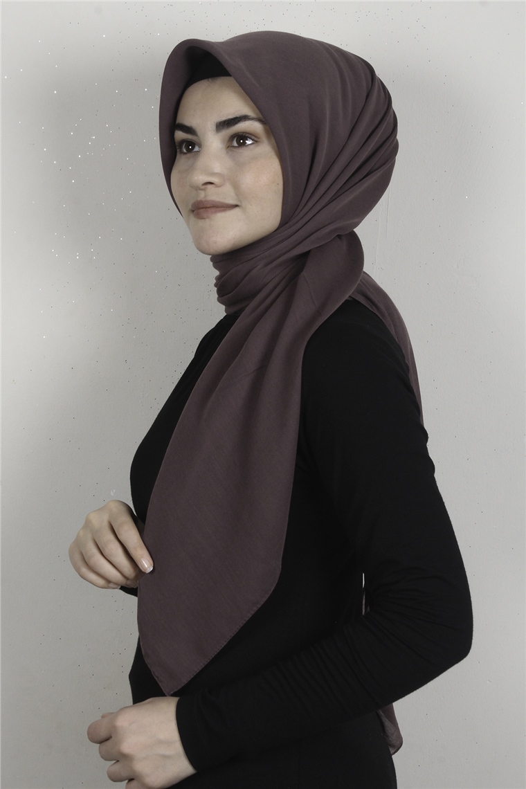 Pamuklu 140x140 Cm Eşarp 1070-84 Kakao
