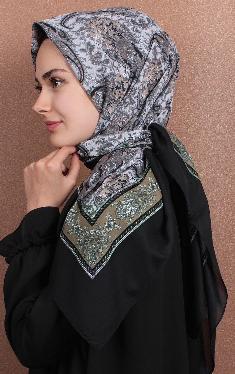 Pamuklu 140x140 Cm Eşarp 1072-1