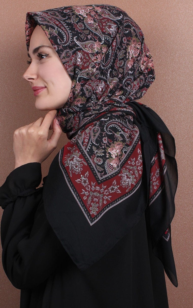 Pamuklu 140x140 Cm Eşarp 1072-6