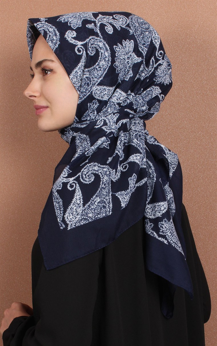 Pamuklu 140x140 Cm Eşarp 1088-1