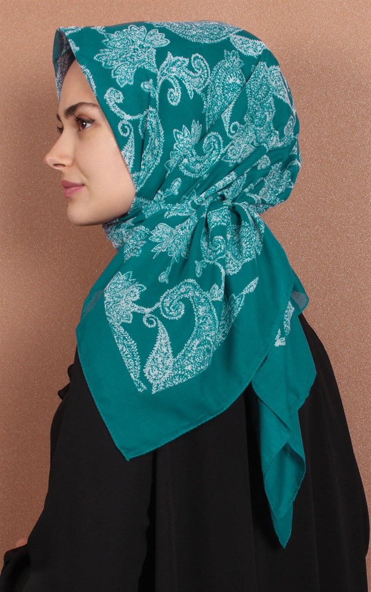 Pamuklu 140x140 Cm Eşarp 1088-4