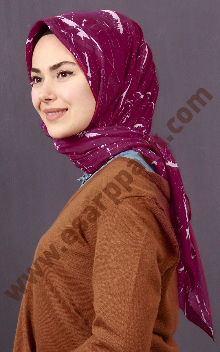 Pamuklu 140x140 Cm Eşarp 1092-10