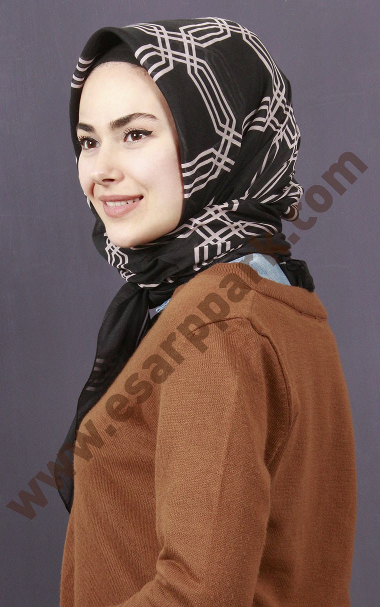 Pamuklu 140x140 Cm Eşarp 1093-4