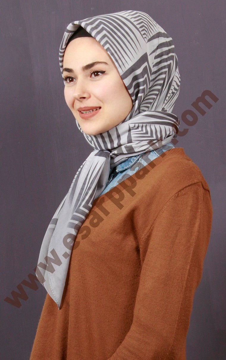 Pamuklu 140x140 Cm Eşarp 1094-1