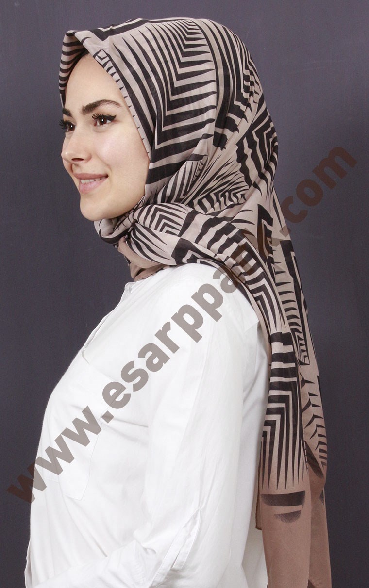 Pamuklu 140x140 Cm Eşarp 1094-12