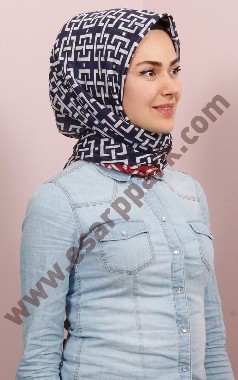 Pamuklu 140x140 Cm Eşarp 1097-13