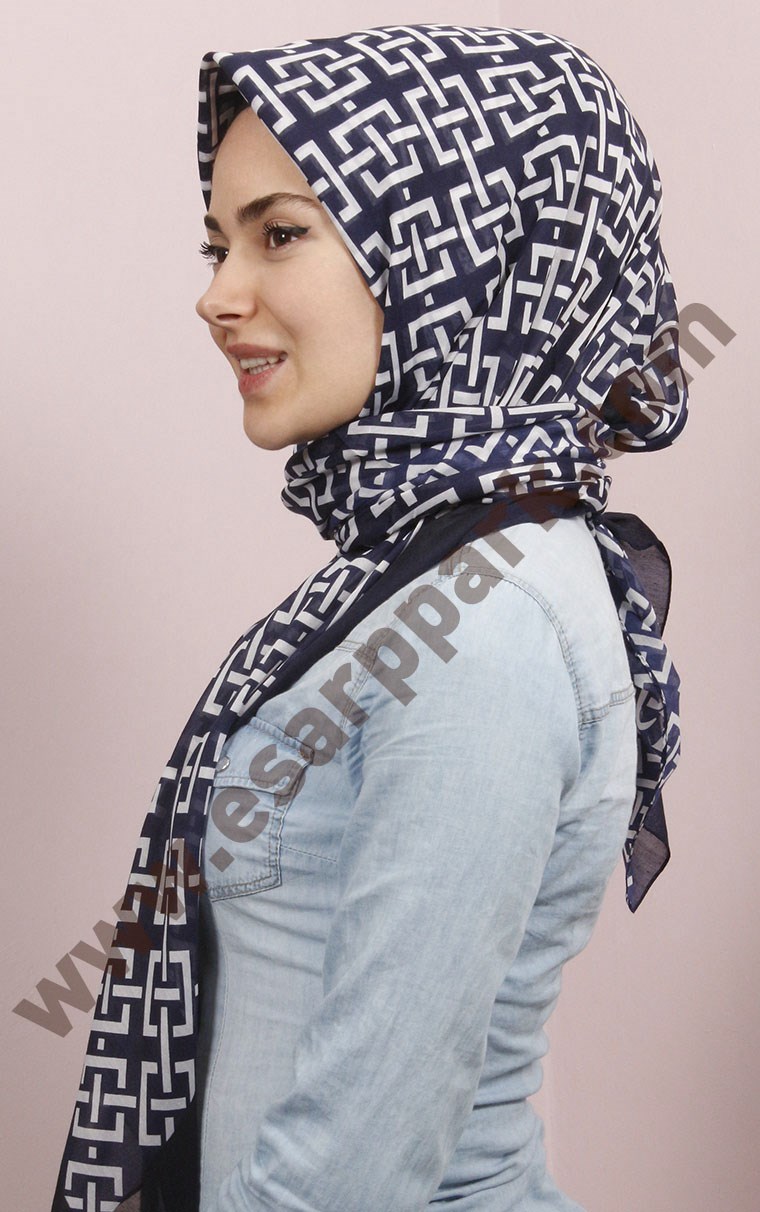 Pamuklu 140x140 Cm Eşarp 1097-16