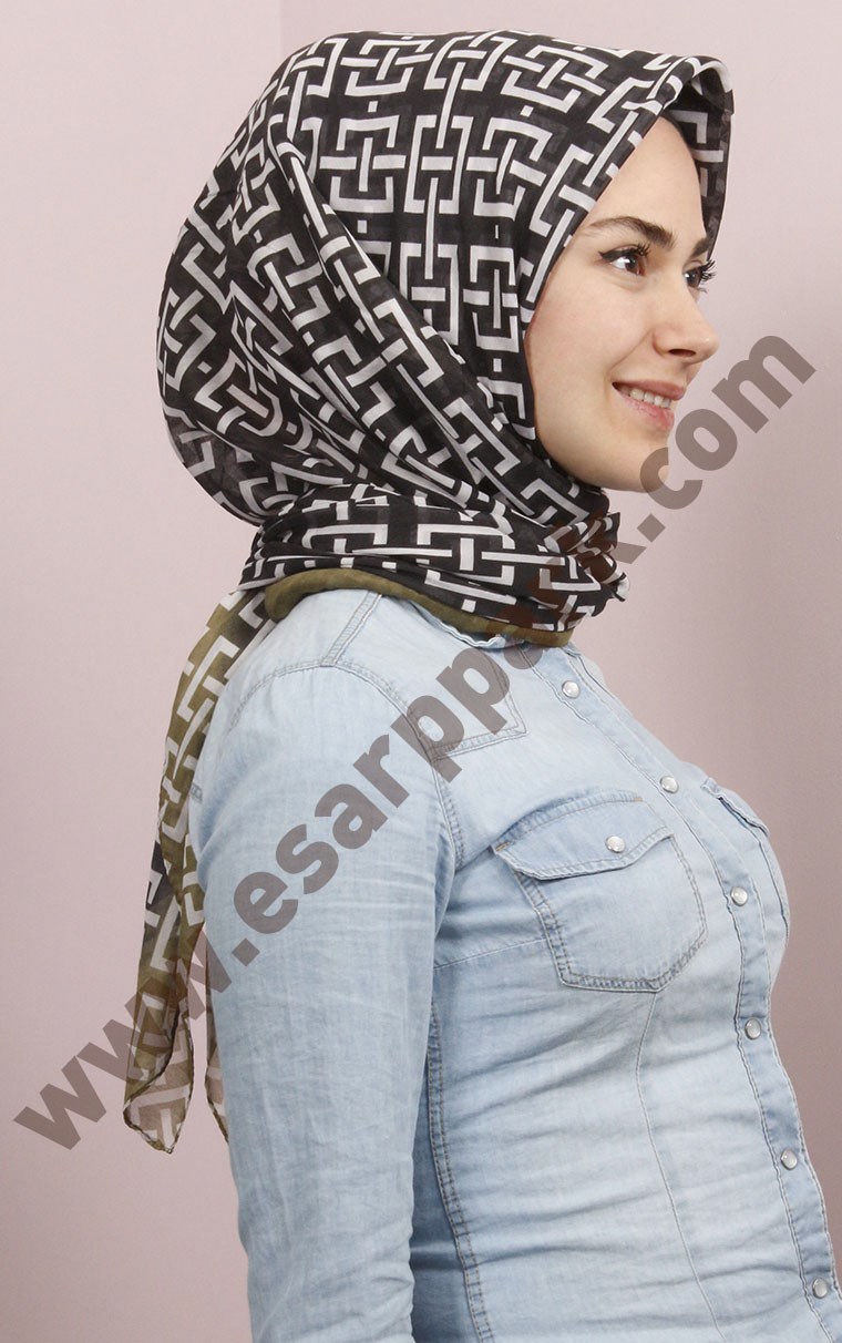 Pamuklu 140x140 Cm Eşarp 1097-181