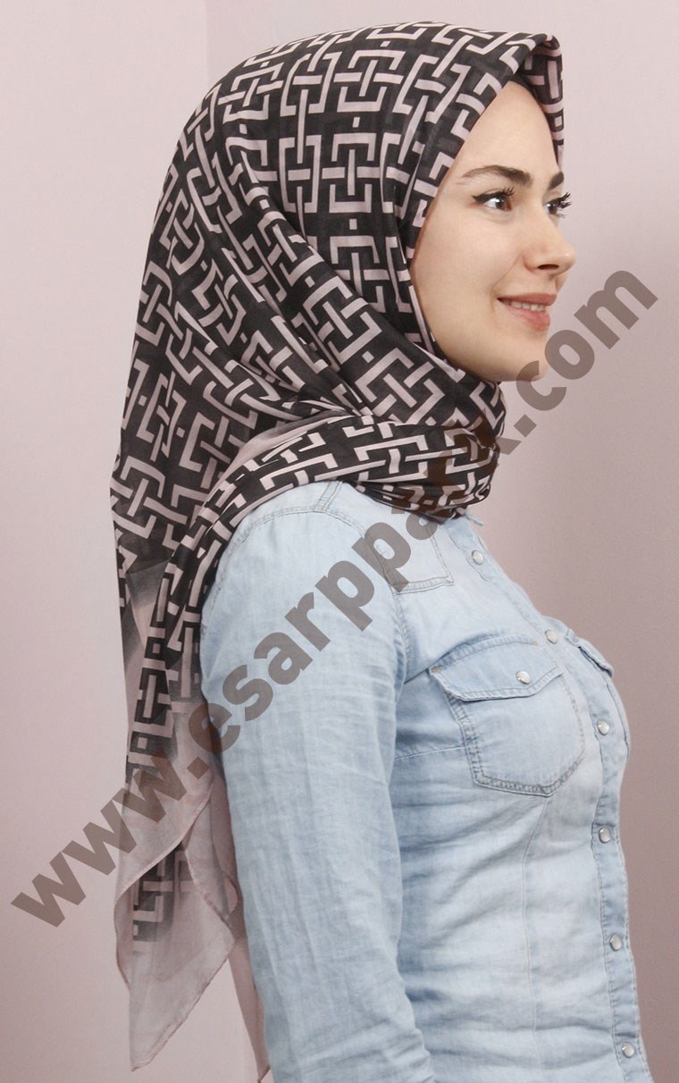 Pamuklu 140x140 Cm Eşarp 1097-5