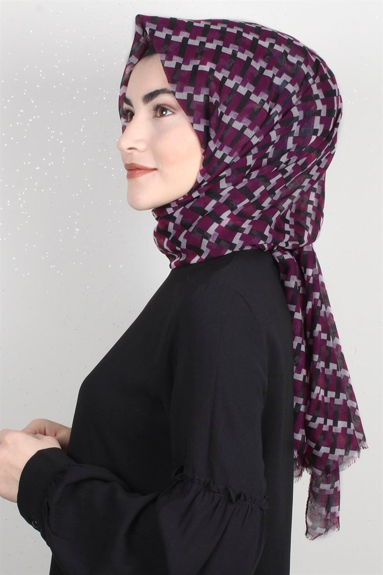 Pamuklu Desenli Şal 5572-12