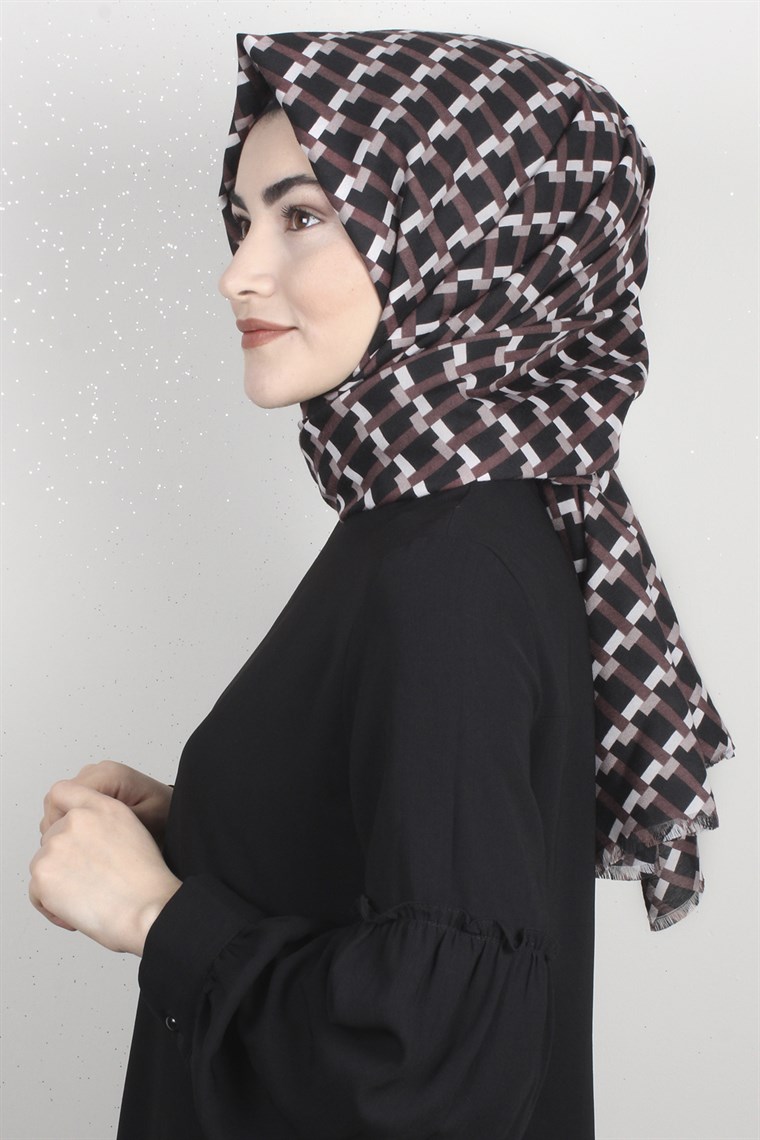 Pamuklu Desenli Şal 5572-15