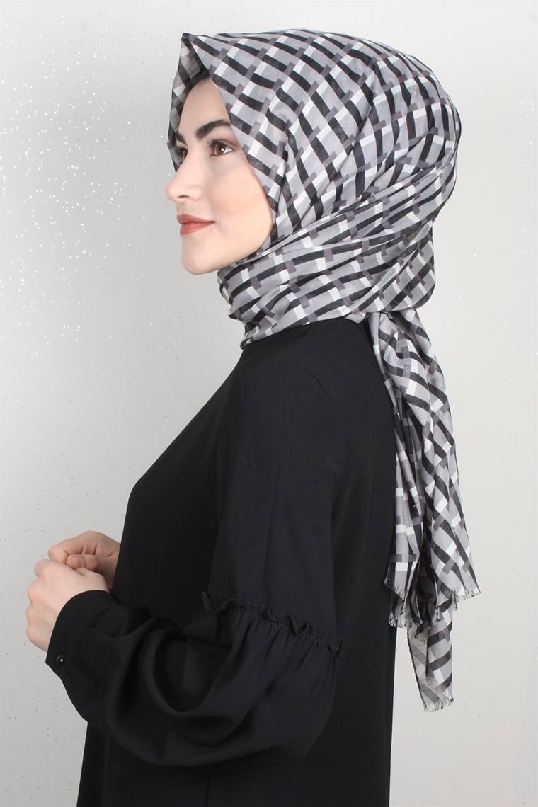 Pamuklu Desenli Şal 5572-2