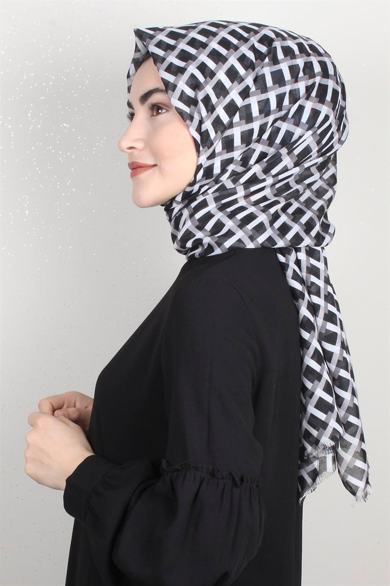 Pamuklu Desenli Şal 5572-5