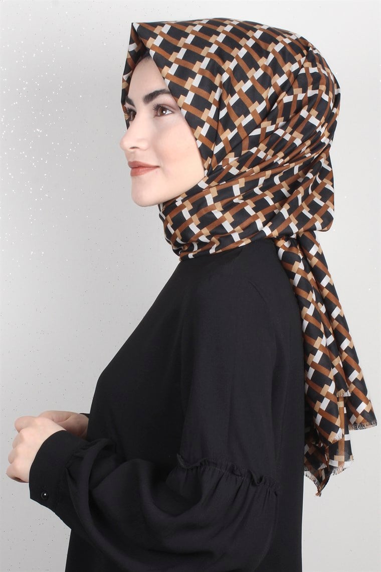 Pamuklu Desenli Şal 5572-7