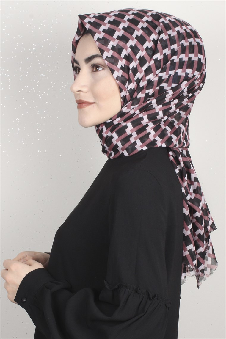 Pamuklu Desenli Şal 5572-8