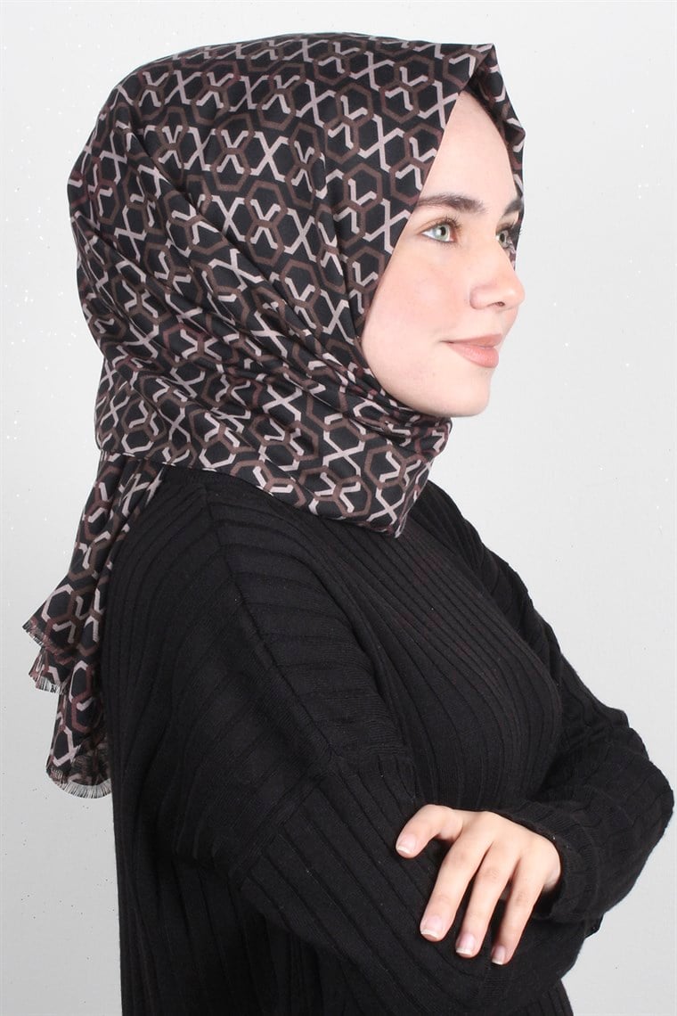 Pamuklu Desenli Şal 5573-1