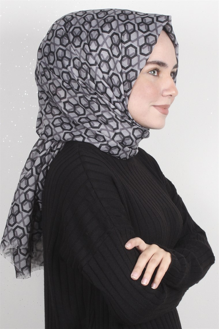 Pamuklu Desenli Şal 5573-10