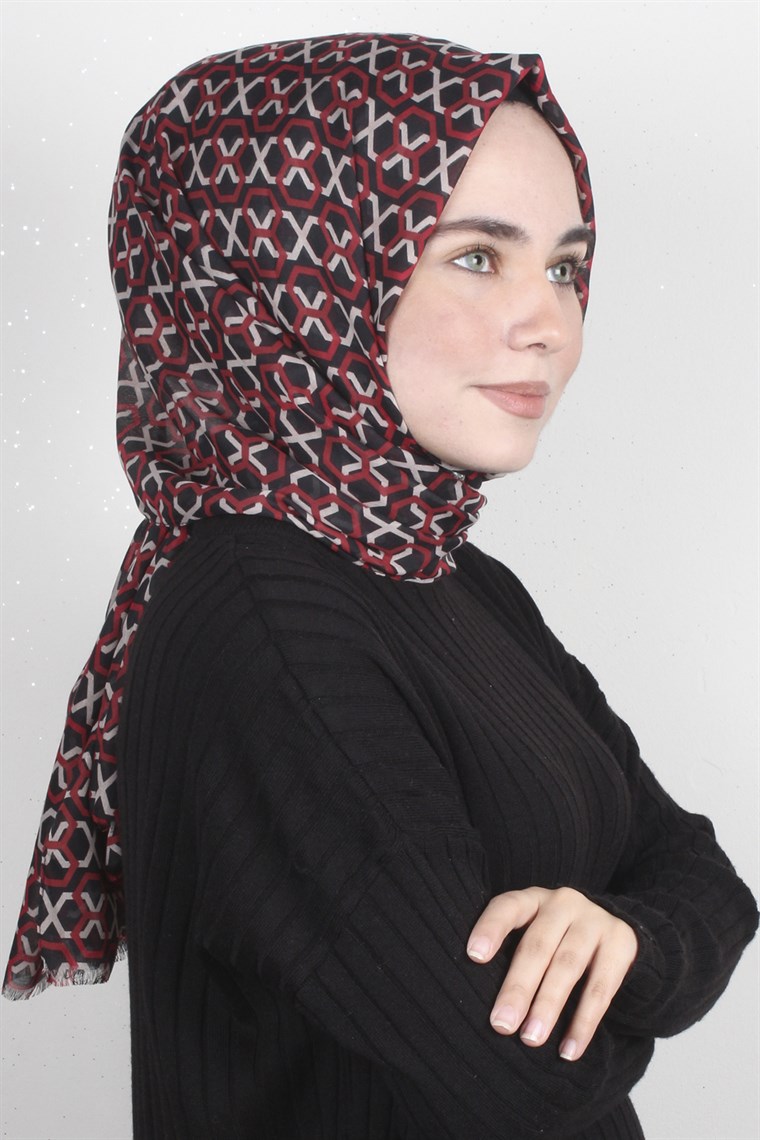 Pamuklu Desenli Şal 5573-2