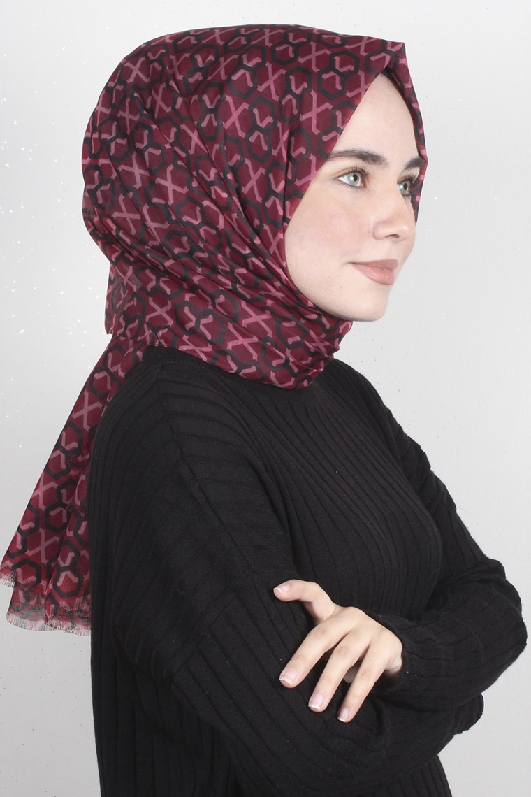 Pamuklu Desenli Şal 5573-3
