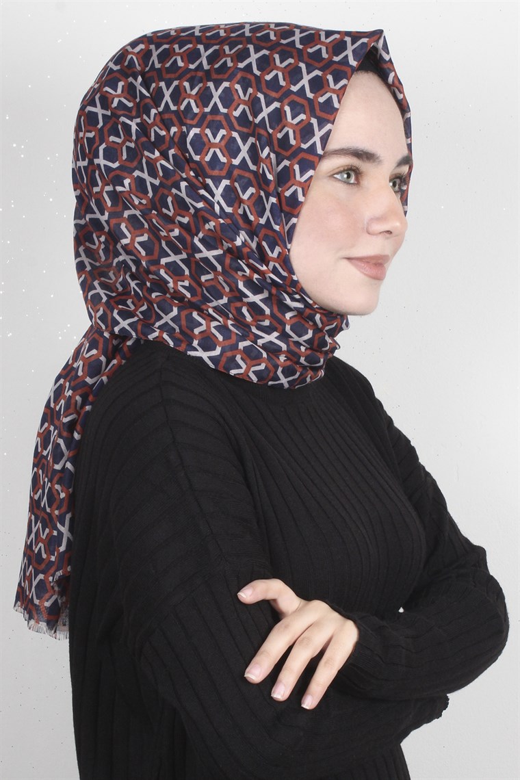Pamuklu Desenli Şal 5573-6
