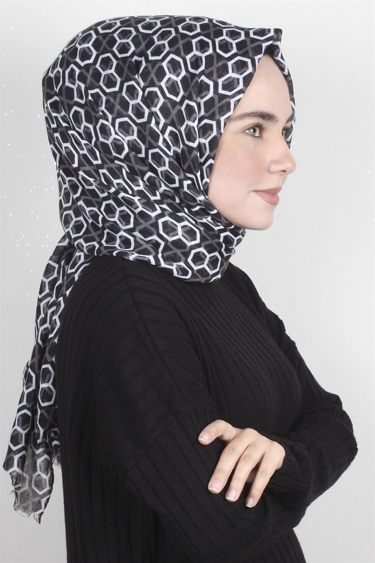 Pamuklu Desenli Şal 5573-7