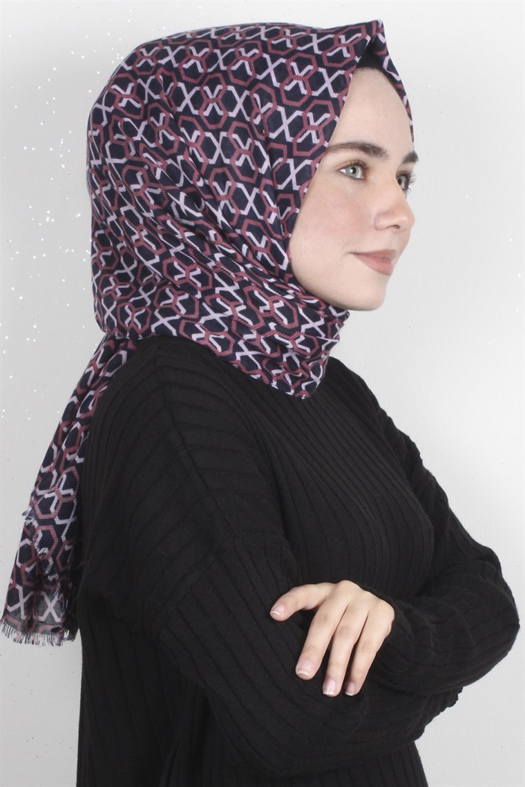 Pamuklu Desenli Şal 5573-9