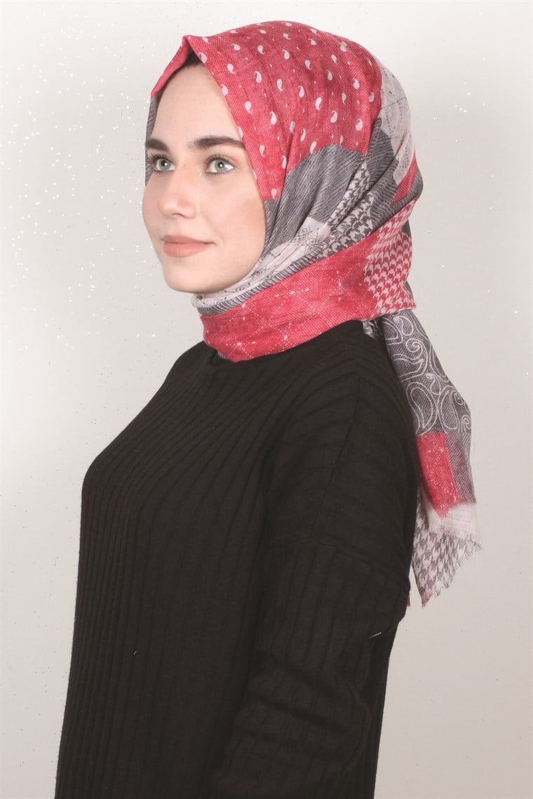 Pamuklu Desenli Şal 5671-8