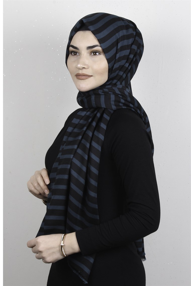Pamuklu Desenli Şal 5764-3 Yeşil