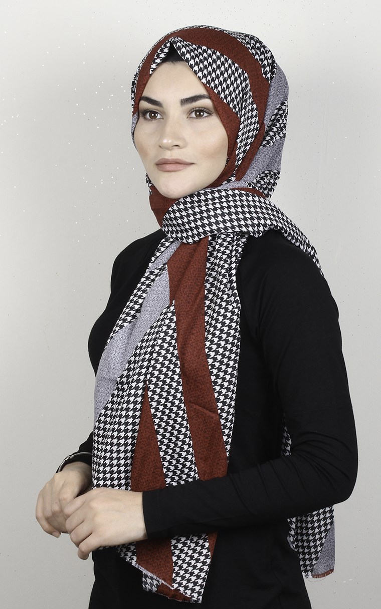 Pamuklu Desenli Şal 5767-11