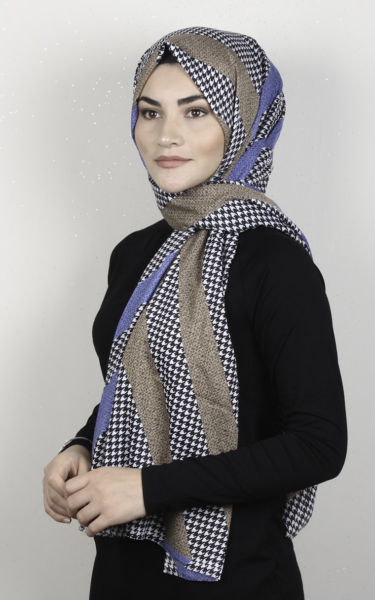 Pamuklu Desenli Şal 5767-4
