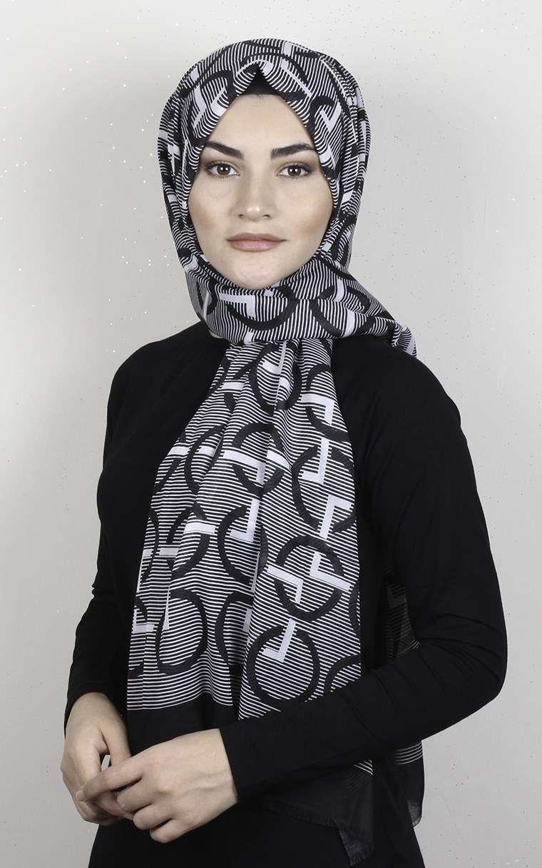 Pamuklu Desenli Şal 5768-10