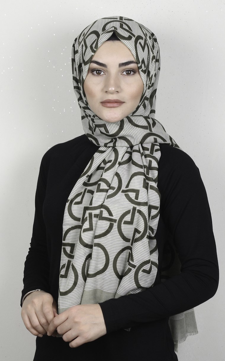 Pamuklu Desenli Şal 5768-3