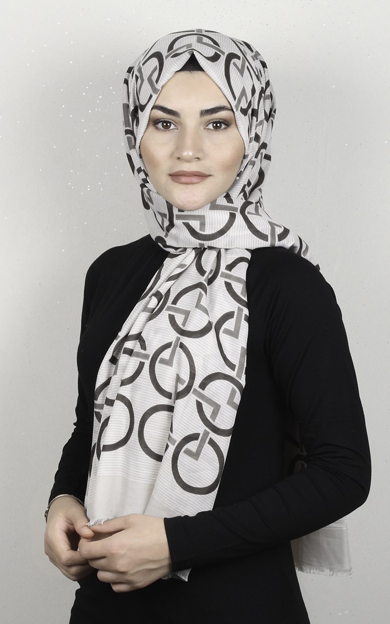 Pamuklu Desenli Şal 5768-7