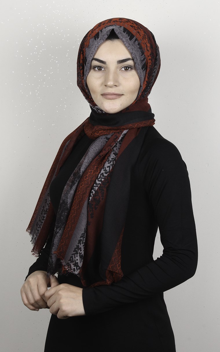 Pamuklu Desenli Şal 5769-12