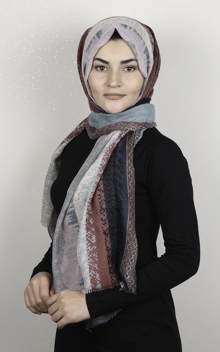 Pamuklu Desenli Şal 5769-9