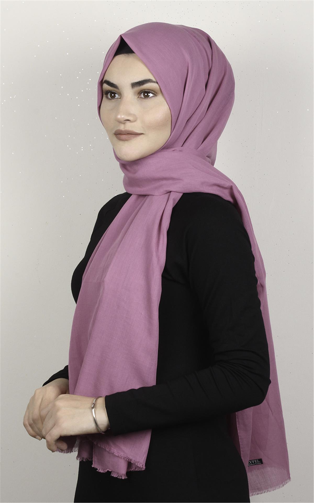 Pamuklu Düz Şal 2803-28 Pembe