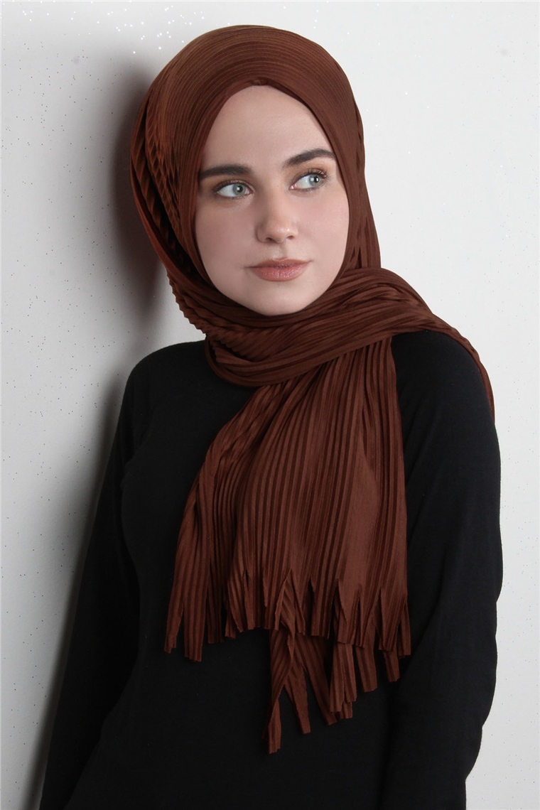Pamuklu Hazır Şal 1589-12 Koyu Taba