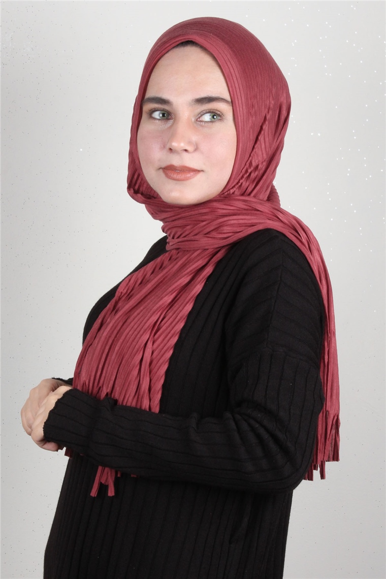 Pamuklu Hazır Şal 1589-20 Açık Mercan