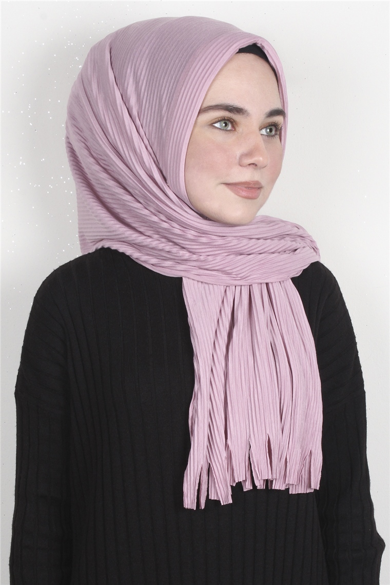 Pamuklu Hazır Şal 1589-25 Açık Pembe