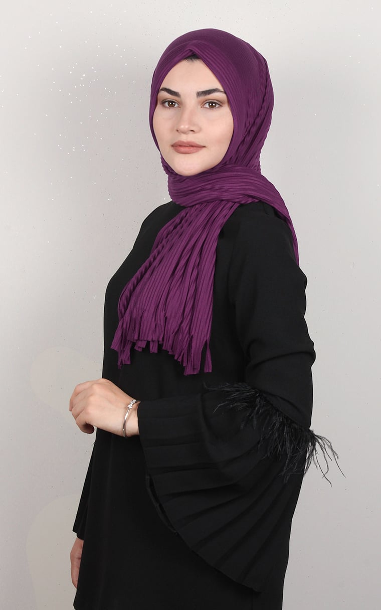 Pamuklu Hazır Şal 1589-28 Fuşya