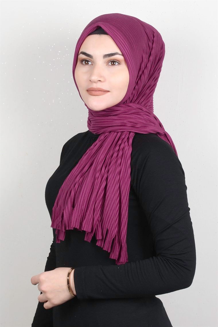 Pamuklu Hazır Şal 1589-39 Fuşya