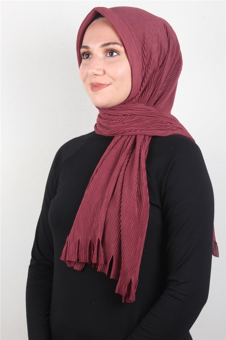 Pamuklu Hazır Şal 1589-70 Vişne