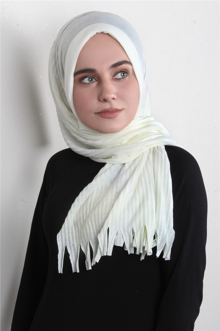Pamuklu Hazır Şal 1589-9 Ekru