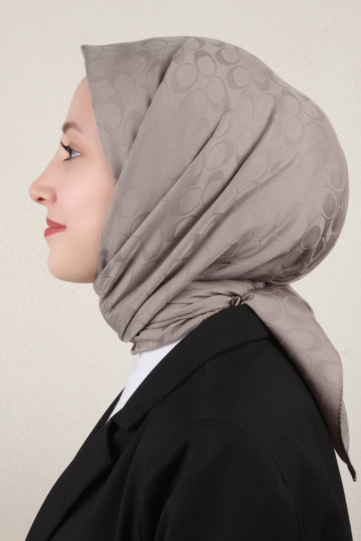 Pamuklu Jakar Eşarp 4114-13 Vizon