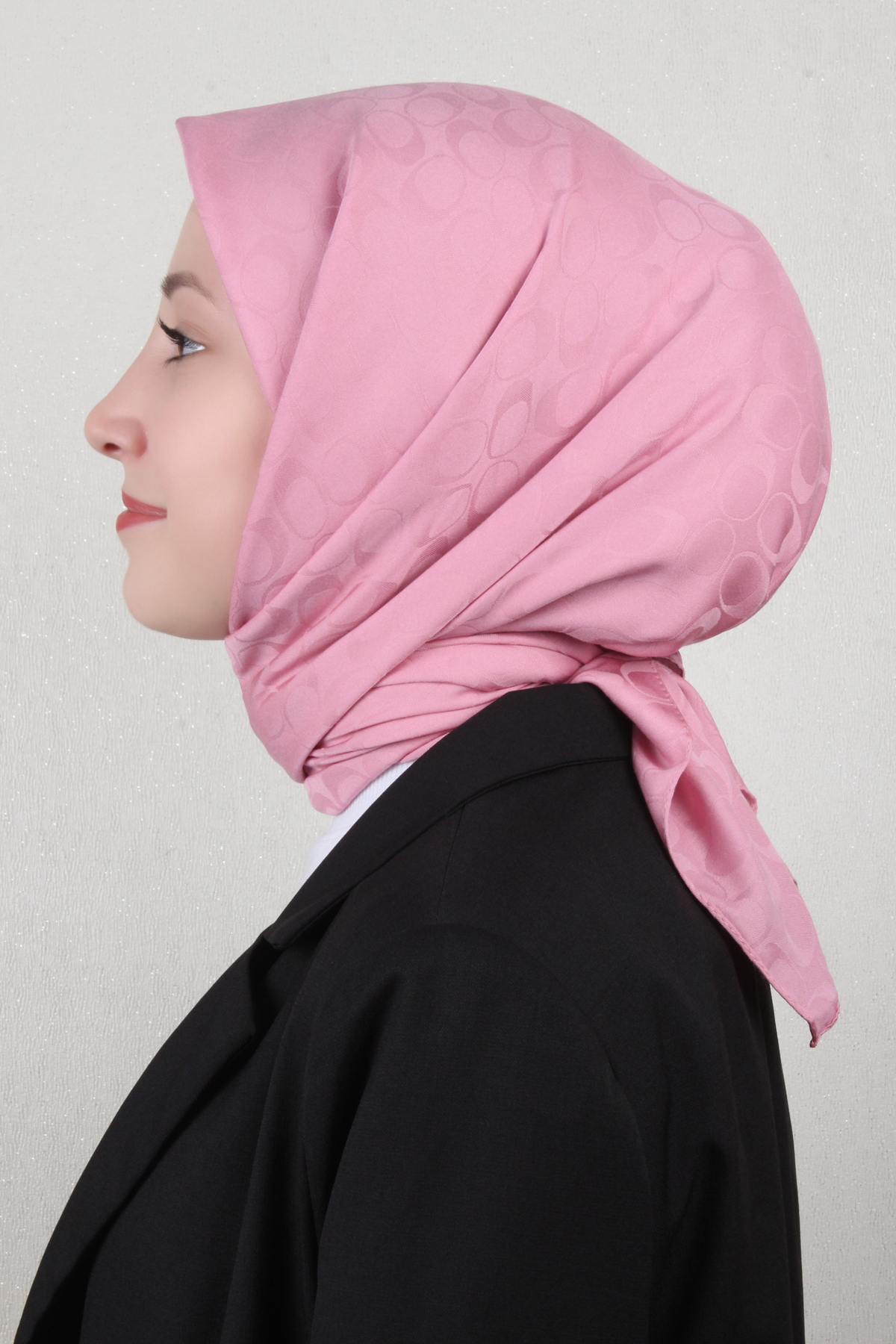 Pamuklu Jakar Eşarp 4114-18 Pembe