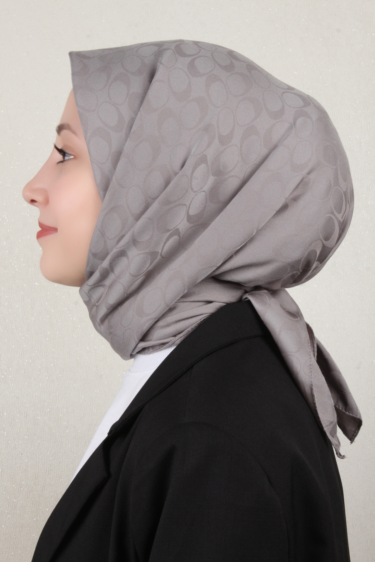 Pamuklu Jakar Eşarp 4114-20 Füme