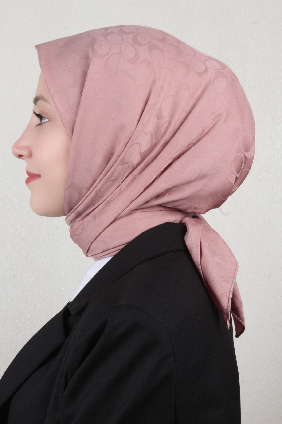 Pamuklu Jakar Eşarp 4114-26 Pudra