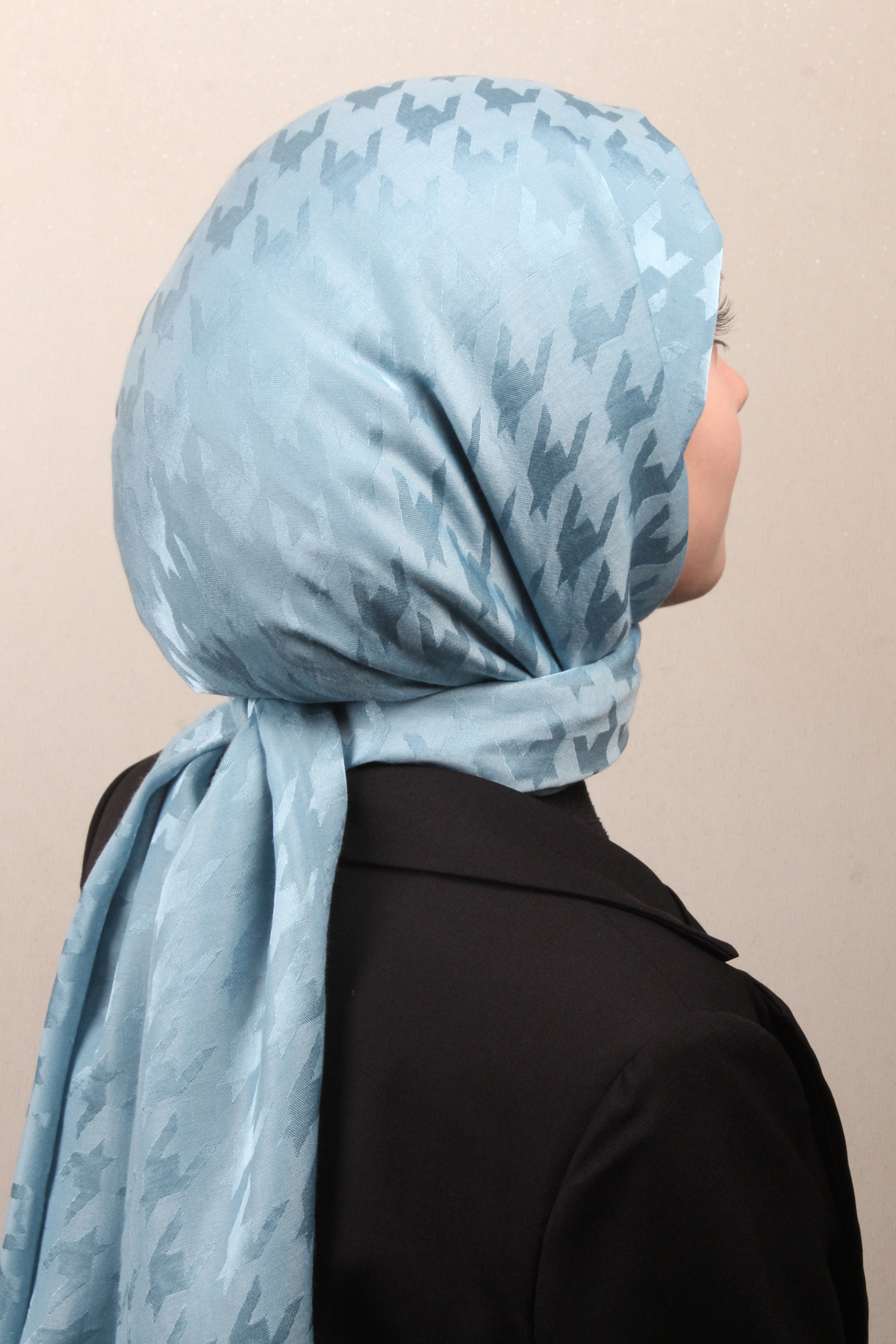 Pamuklu Jakar Şal 4110-11 Açık Mavi