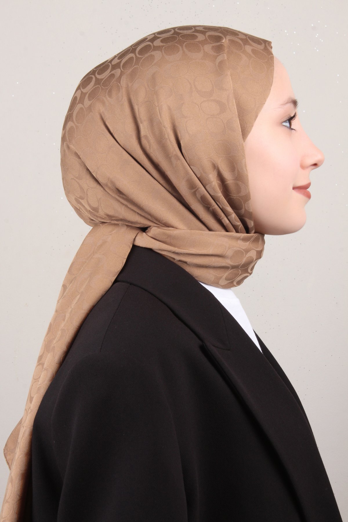 Pamuklu Jakar Şal 4113-12 Karamel